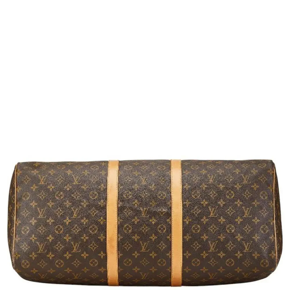LOUIS VUITTON Brown Monogram Leather Keepall 60 Boston Bag - Picture 3 of 13